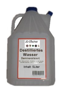 5 Liter Destilliertes Wasser vollentsalzt (0,80 €/L)